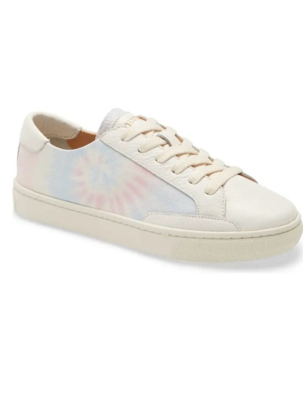 New Soludos Ibiza Sneaker Tie-Dye Soft Leather Sneakers in White, Pink, Blue 10